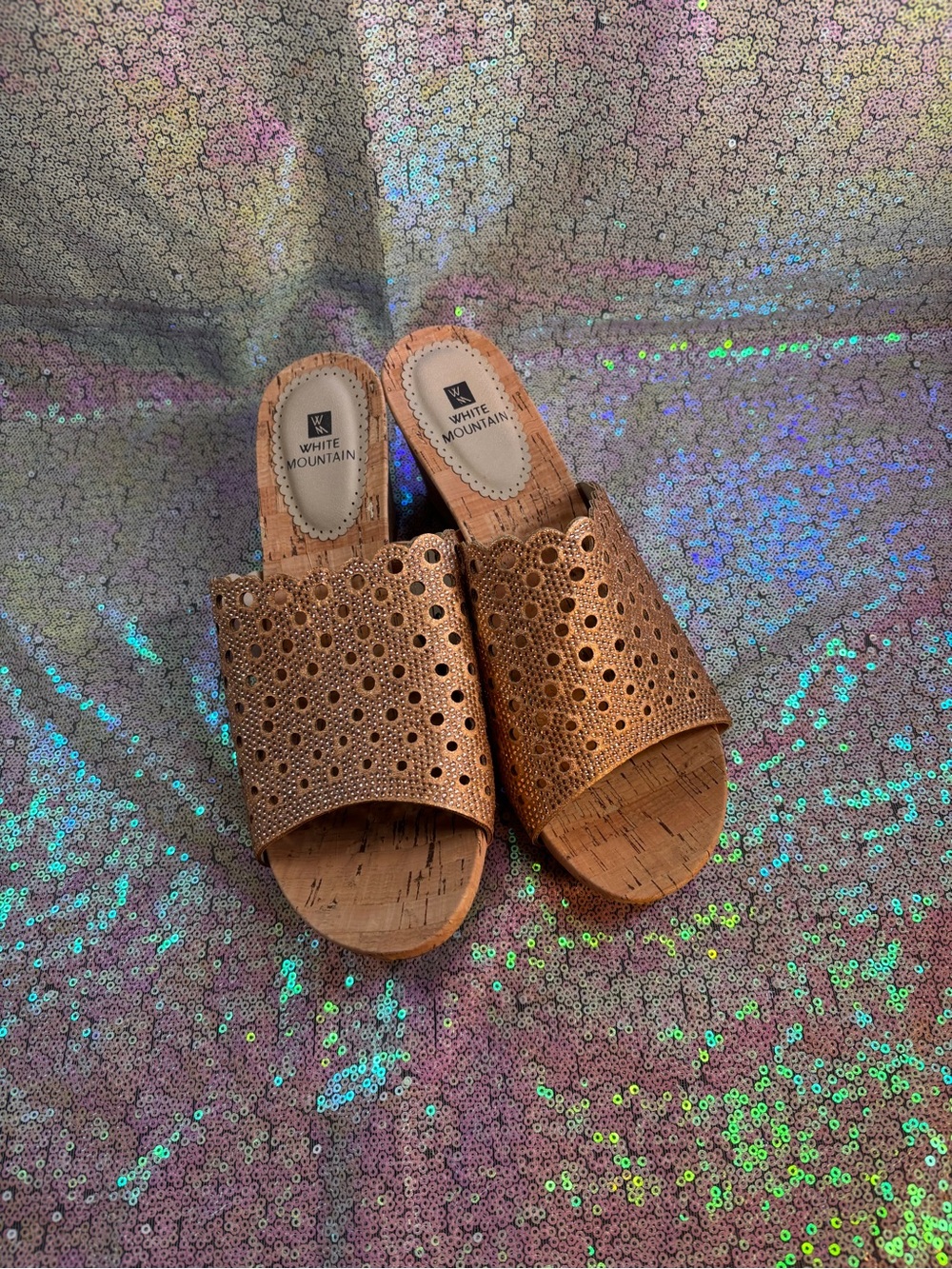 MUST BUNDLE 3 $5 DOLLAR ITEMS White Mountain Women's Bronze Cork Slide Sandals